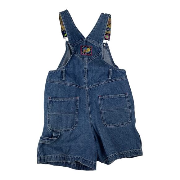 Vintage Tweety Bird Looney tunes girls size 8 denim shortalls overalls cartoon 9 - Picture 2 of 11